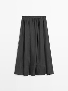 🌙 B12 Massimo Dutti FLOWY FLARED MIDI SKIRT